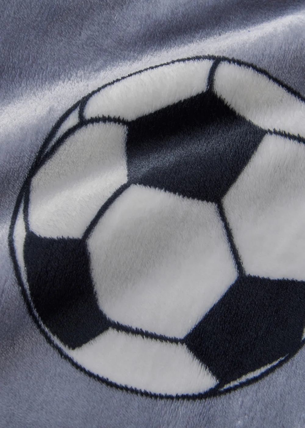 Catherine Lansfield Cosy Grey Football Fleece Blanket Throw - One Size Image 2