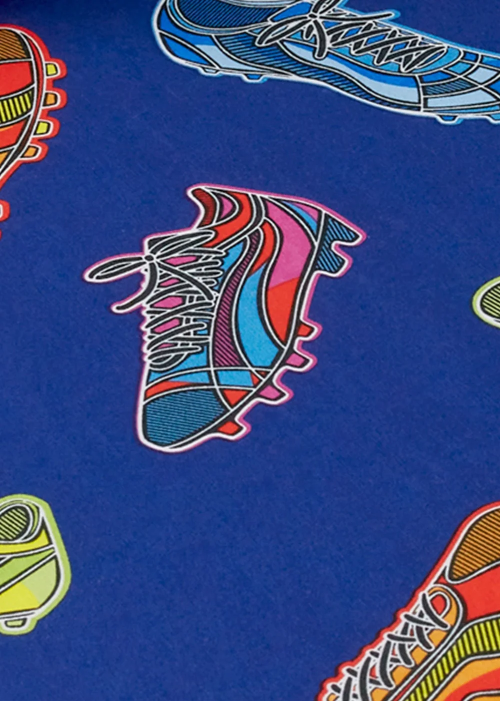 Catherine Lansfield Bright Blue Football Fitted Sheet - Single Image 2