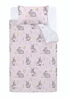 Catherine Lansfield Bunny Tails Ditsy Flowers Reversible Duvet Cover Set Pink - Junior Image 5