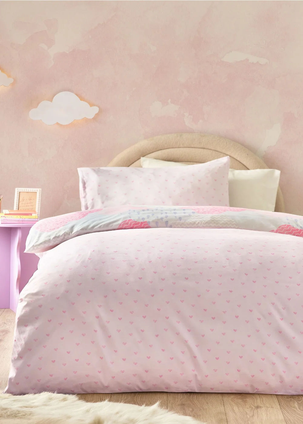 Catherine Lansfield Kids Soft as a Cloud Duvet Cover Set Pink - Single Image 2