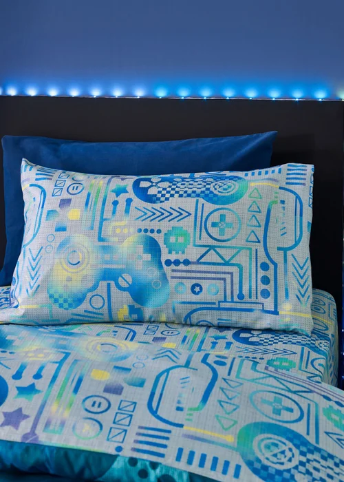 Catherine Lansfield Kids Gamer So Soft Duvet Cover Set Grey - Single Image 3