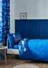 Catherine Lansfield Kids Jawsome Shark Reversible Duvet Cover Set Navy Blue - Junior Image 2