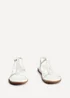 Linzi Saylor White Faux Leather Textured T Bar Sandals - Size 5 Image 3