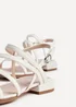Linzi Lucie White Faux Leather Strappy Sandals - Size 3 Image 4