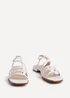 Linzi Lucie White Faux Leather Strappy Sandals - Size 3 Image 3