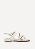 Linzi Lucie White Faux Leather Strappy Sandals - Size 3 Image 2