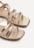 Linzi Lucie Gold Faux Leather Strappy Sandals - Size 6 Image 5