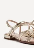 Linzi Lucie Gold Faux Leather Strappy Sandals - Size 6 Image 4