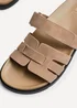 Linzi Essential Taupe Nubuck Leather Slip On Sandal - Size 4 Image 5