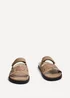 Linzi Essential Taupe Nubuck Leather Slip On Sandal - Size 4 Image 3