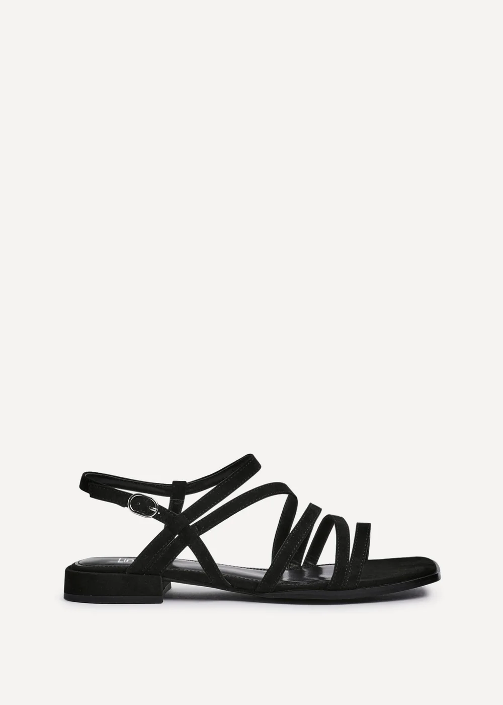 Linzi Lucie Black Faux Suede Strappy Sandals - Size 4 Image 2