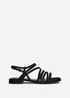 Linzi Lucie Black Faux Suede Strappy Sandals - Size 4 Image 2