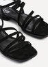 Linzi Lucie Black Faux Suede Strappy Sandals - Size 4 Image 5