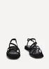 Linzi Lucie Black Faux Suede Strappy Sandals - Size 4 Image 3