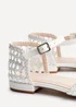 Linzi Suki White Faux Leather Woven Two Part Sandals - Size 3 Image 5