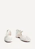Linzi Suki White Faux Leather Woven Two Part Sandals - Size 3 Image 3