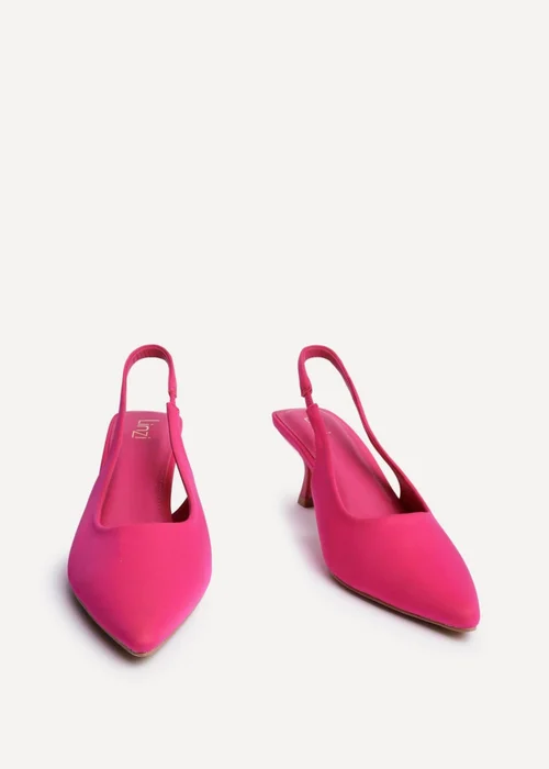 Linzi Tavia Fuchsia Scuba Slingback Court Heels - Size 5 Image 3