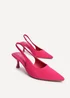 Linzi Tavia Fuchsia Scuba Slingback Court Heels - Size 5 Image 4