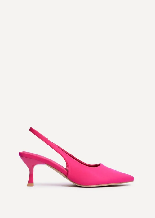 Linzi Tavia Fuchsia Scuba Slingback Court Heels - Size 5 Image 2