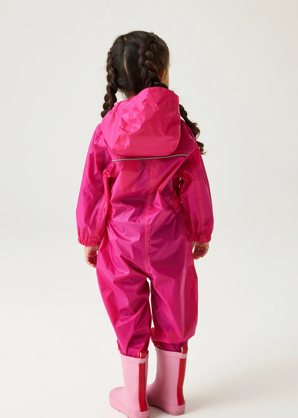 Regatta Jem Kids Puddle IV Dusty Pink Waterproof Breathable Isolite Rainsuit (6 Months - 6 Years) - 18 - 24 Months Image 2