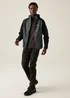 Regatta Black/Grey Arec III Water Repellent Softshell Jacket - Medium Image 3