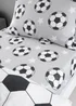 Catherine Lansfield Grey Brushed Cotton Football Stars Fitted Sheet - Junior Image 1