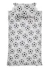 Catherine Lansfield Grey Brushed Cotton Football Stars Reversible Duvet Cover Set - Junior Image 5