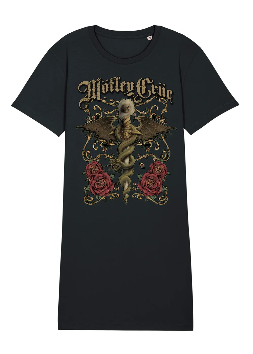 Spiral Galaxy Motley Crue Dagger Black Nightdress - Large Image 1