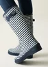 Regatta Navy White Stripe Fairweather III Waterproof Wellies - Size 8 Image 2