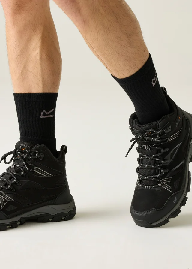 Regatta Black Granit Holcombe III Waterproof Breathable Isotex Walking Boots