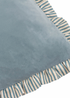Wylder Solene Ruffle Matte Velvet Blue Cushion (45 x 45 x 8 cm) - One Size Image 3