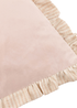 Wylder Solene Ruffle Matte Velvet Pink Cushion (45 x 45 x 8 cm) - One Size Image 3