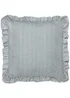 Wylder Martha Ruffle Embroidered Ruffle Blue Cushion (50 x 50 x 8 cm) - One Size Image 3