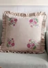 Wylder Martha Ruffle Embroidered Ruffle Pink Cushion (50 x 50 x 8 cm) - One Size Image 1
