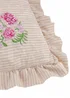 Wylder Martha Ruffle Embroidered Ruffle Pink Cushion (50 x 50 x 8 cm) - One Size Image 5