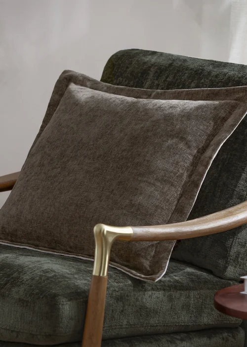 Yard Dune Chenille Brown Cushion (50 x 50 x 8 cm) - One Size Image 1