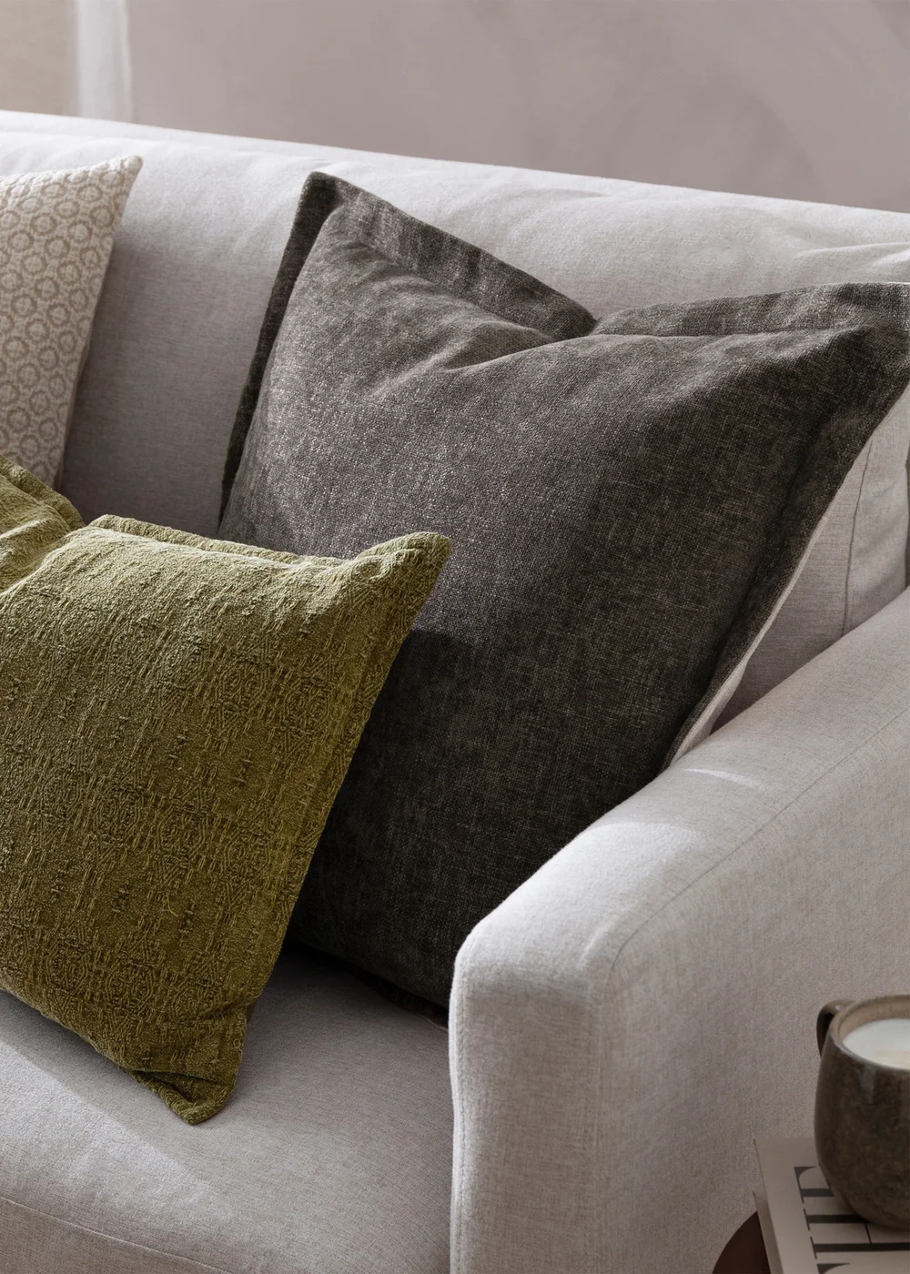 Yard Dune Chenille Brown Cushion (50 x 50 x 8 cm) - One Size Image 6