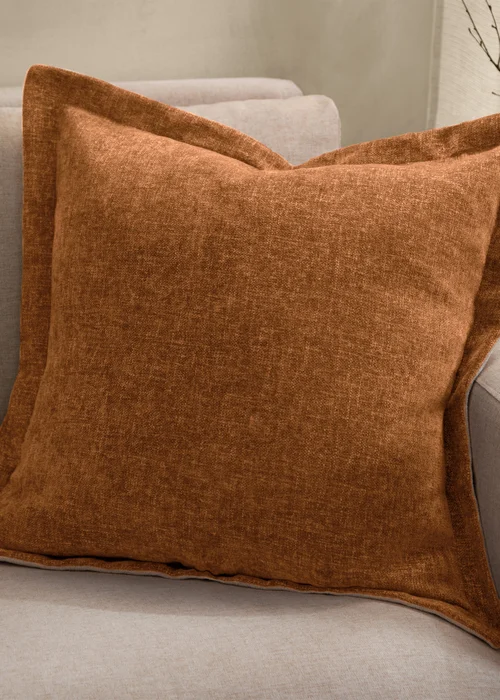 Yard Dune Chenille Rust Cushion (50 x 50 x 8 cm) - One Size Image 1
