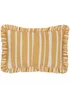 Furn Carmon Stripe Ruffle Ochre Cushion (40 x 60 x 8 cm) - One Size Image 2