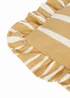 Furn Carmon Stripe Ruffle Ochre Cushion (40 x 60 x 8 cm) - One Size Image 4