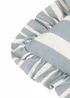 Furn Carmon Stripe Ruffle Blue Cushion (40 x 60 x 8 cm) - One Size Image 4