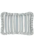 Furn Carmon Stripe Ruffle Blue Cushion (40 x 60 x 8 cm) - One Size Image 2
