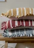 Furn Carmon Stripe Ruffle Red Cushion (40 x 60 x 8 cm) - One Size Image 6