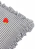 Furn Les Fruites Embroidered Ruffle Red Cushion (30 x 50 x 8 cm) - One Size Image 4