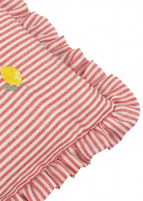 Furn Les Fruites Embroidered Ruffle Lemon Cushion (30 x 50 x 8 cm) - One Size Image 5