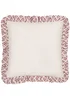 Furn Lulah Block Printed Ruffle Red Cushion (45 x 45 x 8 cm) - One Size Image 3
