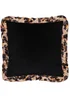 Furn Leopard Ruffle Printed Velvet Ruffle Multi Cushion (45 x 45 x 8 cm) - One Size Image 3
