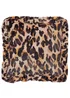 Furn Leopard Ruffle Printed Velvet Ruffle Multi Cushion (45 x 45 x 8 cm) - One Size Image 2
