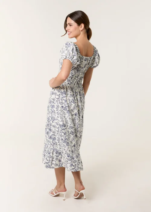 Blue Vanilla Multi Ditsy Floral Puff Sleeve Dress - XL Image 4