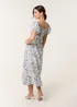 Blue Vanilla Multi Ditsy Floral Puff Sleeve Dress - XL Image 4
